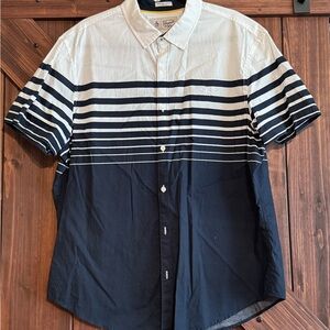 Original Penguin Blue and White Casual Button Down Shirt